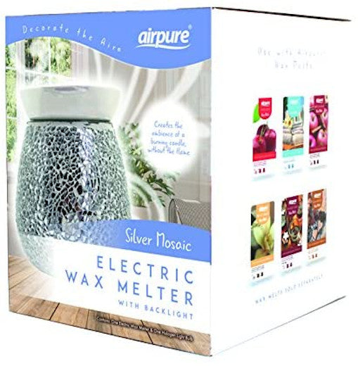 Airpure Silver Mosaic Electric Wax Melter With Back Light