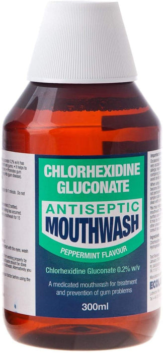 Chlorhexidine Gluconate Antiseptic Mouthwash Peppermint 300ml
