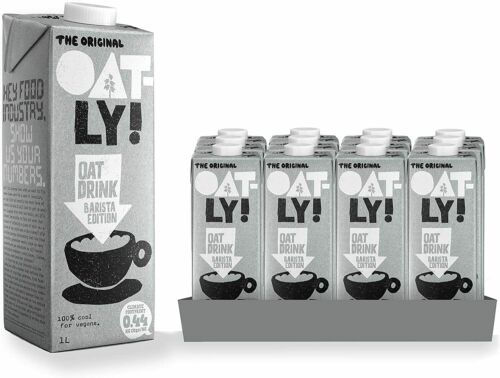 Oatly Oat Drink Barista Edition Multipack, 12 X 1 L
