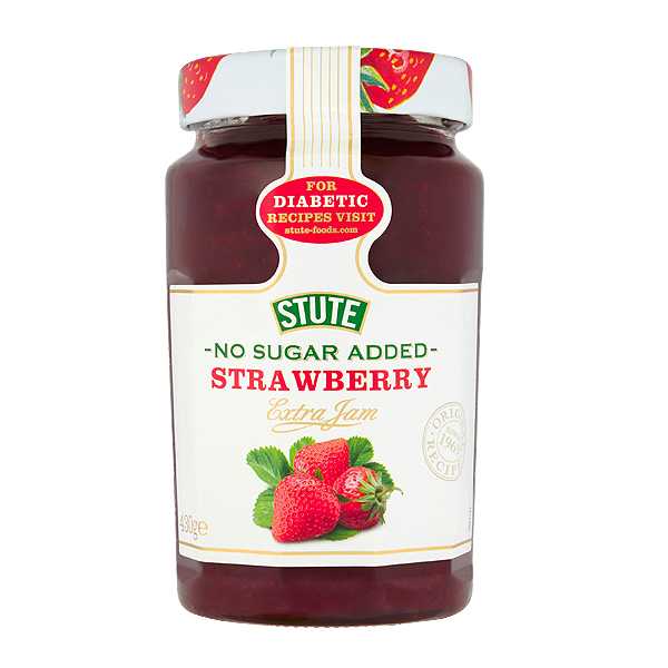 Stute Strawberry Diabetic Jam 430g - No Added Sugar