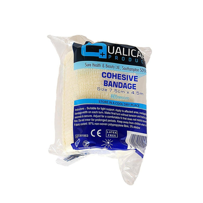 Qualicare	Cohesive Bandage Latex 7.5 X 4.5