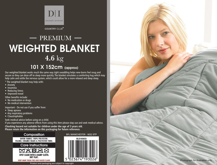 Country Club Premium Weighted Blanket 101 x 152cm.